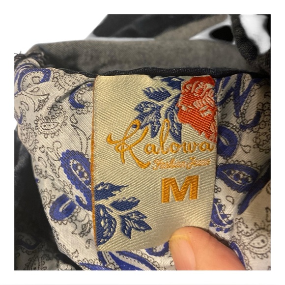 Retro Dark Blue Denim Romper M Chic Faux Leather Trim Side Cutout Full Front Zip - Picture 10 of 15